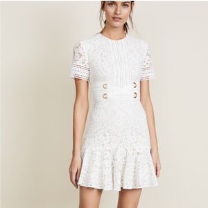 Lover the label Flora Mini Lace Flip white size 2 xs‎ short sleeve